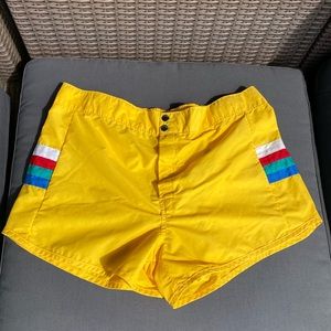 Vintage yellow Board Swim Shorts